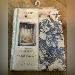NEW WAVERLY Tie Top Valance GARDEN TOILE